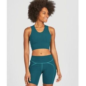 JANJI WOMENS GROUNDWORK PACE SHORTS RUNNING BIKER SIZE MEDIUM TEAL 7 IN INSEAM